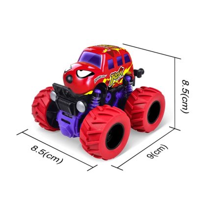 Q Version Cartoon Tiger Shape Alloy Inertia Off-road Truck 360 Degree Stunt Rotary Dump Truck - Image 3