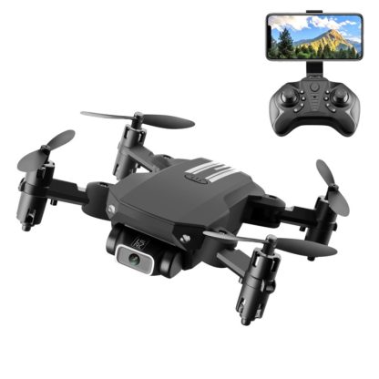 LS-MIN 480P Foldable RC Quadcopter Drone Remote Control Aircraft, Box Packaging (Black)