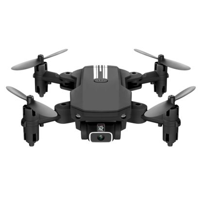 LS-MIN 480P Foldable RC Quadcopter Drone Remote Control Aircraft, Box Packaging (Black) - Image 2