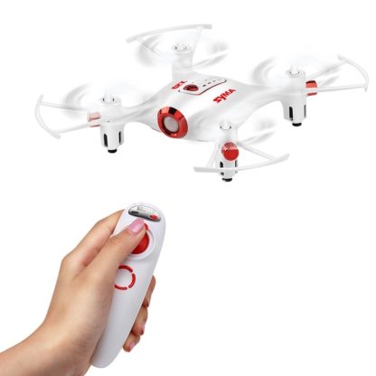 SYMA X20-S 4-Channel 3D Flip 2.4GHz FPV Mini Pocket Radio Control Quadcopter with LED Light & Remote Controller(White)