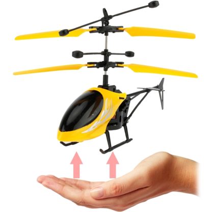 Utoghter 69202 2CH Infrared Sensor Mini Helicopter with LED Light(Yellow)