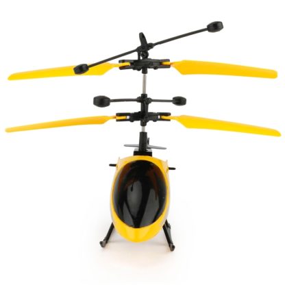 Utoghter 69202 2CH Infrared Sensor Mini Helicopter with LED Light(Yellow) - Image 2