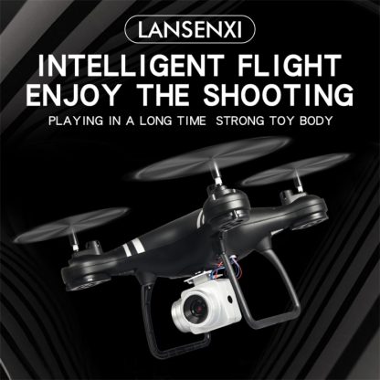 LanSenXi LF608 2.4G 4CH 30W High Definition Aerial Foldable Wifi FPV Selfie RC Helicopter Drone Quadcopter(Black) - Image 2