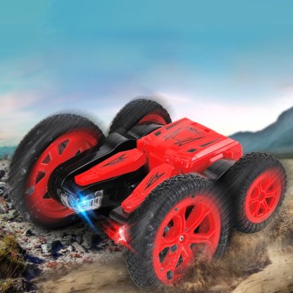 JJR/C Q71 2.4Ghz Double-sided Drive Stunt Remote Control Tumbling Truck Vehicle Toy (Red)