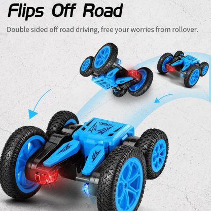 JJR/C Q71 2.4Ghz Double-sided Drive Stunt Remote Control Tumbling Truck Vehicle Toy (Red) - Image 3