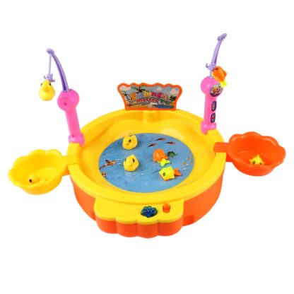 MoFun KM68015 USB Electric Magnetic Fishing Toys with Light & Music(Orange)