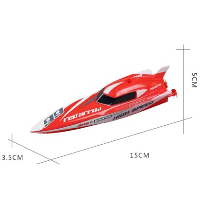 3312M 4-Channel 2.4GHz Mini Racing Boat RC Speedboat Kids Toy with Remote Controller(Red) - Image 2