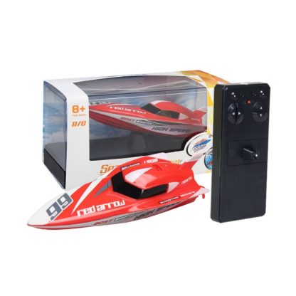 3312M 4-Channel 2.4GHz Mini Racing Boat RC Speedboat Kids Toy with Remote Controller(Red) - Image 3