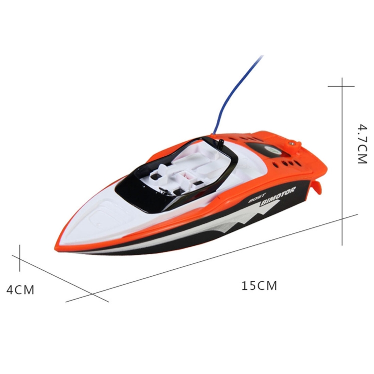 3392M 4-Channel Rechargeable Mini Racing Boat RC Speedboat Children Toy with Remote Controller(Orange) - Image 2