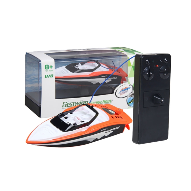 3392M 4-Channel Rechargeable Mini Racing Boat RC Speedboat Children Toy with Remote Controller(Orange) - Image 3