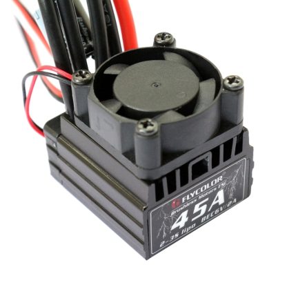 Flycolor Thunder Series 45A Sensorless Brushless Electronic Speed Controller with Fan for RC Car - Image 2