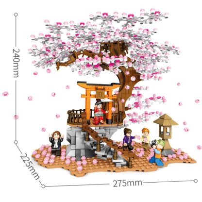 SEMBO 601076 Cherry Blossom Series Puzzle Assembled Toy Small Particle Building Blocks - Image 2