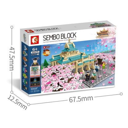 SEMBO 601079 Cherry Blossom Series Puzzle Assembled Toy Small Particle Building Blocks - Image 3