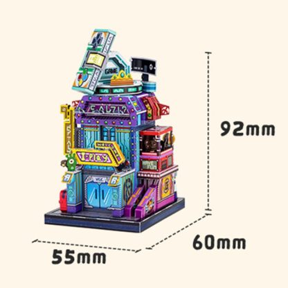 3D Metal Assembled Model Creative DIY Handmade Art House, Style: Game City - Image 2