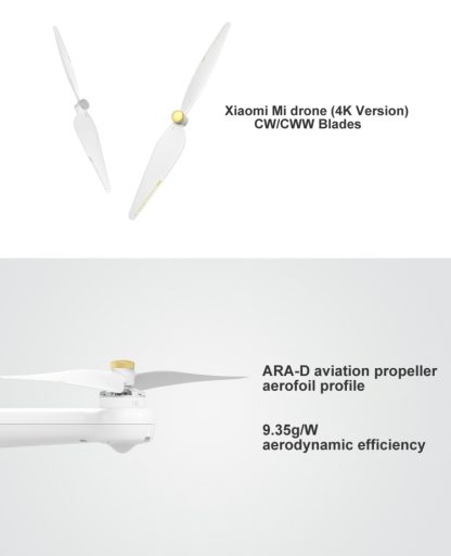 2 Pairs Original Xiaomi Quick Release Propeller CW/CCW Props for Xiaomi Mi Drone (4K Version)(White) - Image 3