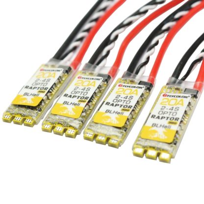 4 PCS Flycolor Raptor 390 20A 2-4S Electric Speed Controller - Image 3