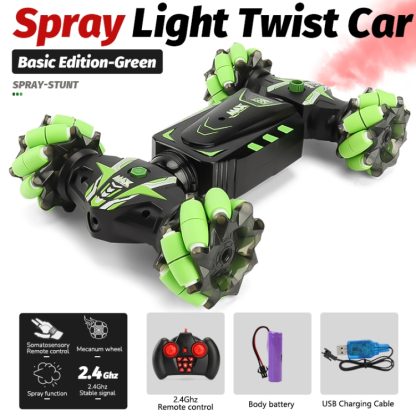 JJR/C JC01-YW RC Car Gesture Sensing Spray Twisting Stunt Drift Car (Basic edition)(Green) - Image 2