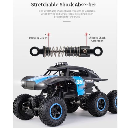 JJR/C Q101 1:10 2.4G 6 Drive Remote Control Car Off-Road Vehicles(Blue) - Image 3