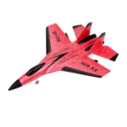 JJR/C FX620 SU35 RC Remote Control Airplane 2.4G RC Plane Glider Airplane EPP Foam Toys, with Lights(Red)