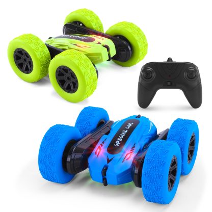 JJR/C Q95 2.4G Remote Control Double Side Stunt Car Toy (Blue) - Image 2