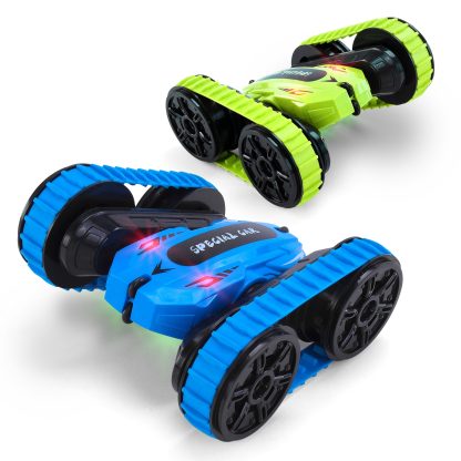 JJR/C Q95 2.4G Remote Control Double Side Stunt Car Toy (Blue) - Image 3