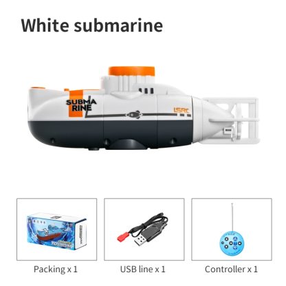 LSRC Mini USB Charging Remote Control Submarine Children Toy(White) - Image 3