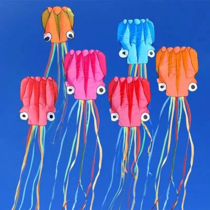 4m Soft Octopus Kite Outdoor Sports Flying Toy for Children(Yellow+Pink) - Image 2