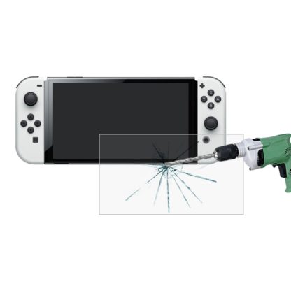 For Nintendo Switch OLED 0.26mm 9H 2.5D Tempered Glass Film