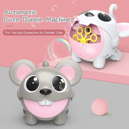 JJR/C V12 Mouse Shape Automatic Mode Bubble Machine, Version:Charging(White) - Image 3