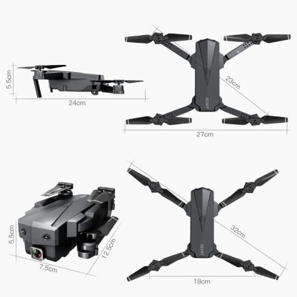 ZLL SG107 FPV Mini Folding RC Drone 50X Zoom Quadcopter Aircraft, Specification:4K WiFi(Black) - Image 2