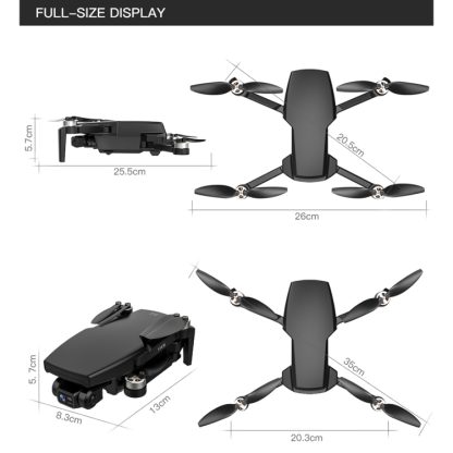 SG108 Pro GPS Folding RC Drone with 4K HD Dual Camera & 2-Axis Gimbal(Black) - Image 2