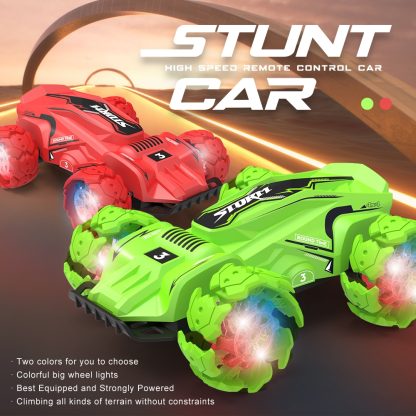 JJR/C 025 2.4G Remote Control Stunt Drift Car Toy with Cool Light(Red) - Image 2