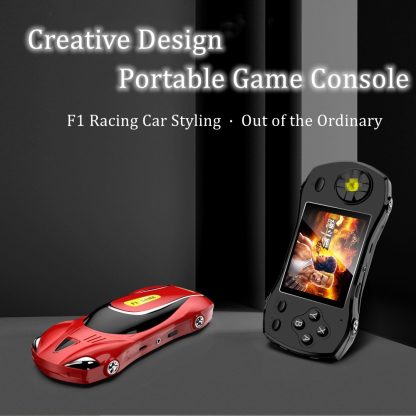 F1 3.0 inch Screen Car Model Handheld Game Console Built-in 620 Games(Red) - Image 2