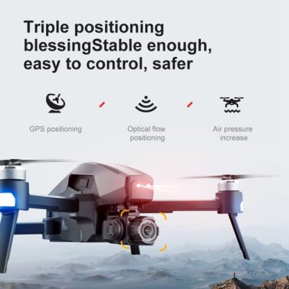 M1 6K Brushless Motor GPS Folding Remote Control Drone, Model:2 Axis - Image 2