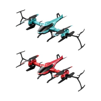 V10 4K HD WiFi Camera RC Helicopter With LED, Model:No Camera(Blue) - Image 2