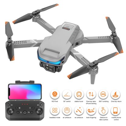 LSRC-XT9 WiFi FPV 4K HD Dual Camera Optical Flow Location RC Drone Quadcopter(Light Grey) - Image 3