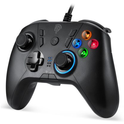 EasySMX SL-9111 M1-M4 Programming Buttons Design Wired Game Controller for PC / PS3 / TV(Black)