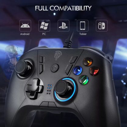 EasySMX SL-9111 M1-M4 Programming Buttons Design Wired Game Controller for PC / PS3 / TV(Black) - Image 2