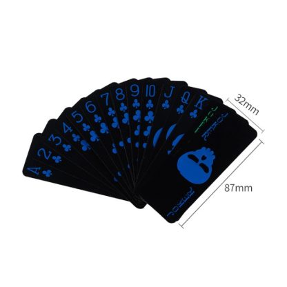 2 PCS Plastic Frosted Waterproof PVC Poker Cards, Size:3.2 x 8.7cm(Blue+Green) - Image 2