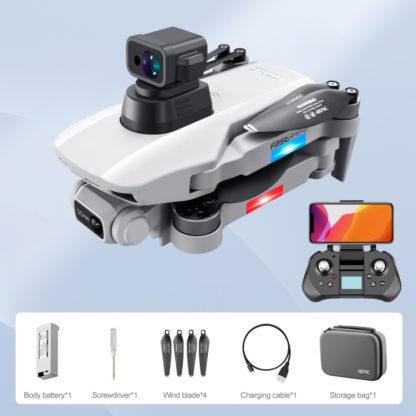 F8S HD Dual Camera Automatic Obstacle Avoidance Foldable Drone, Specification:8K(Grey) - Image 2