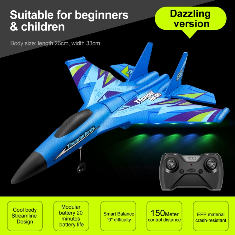 G6 Foam Anti-Drop Fixed Wing RC Aircraft Drone(Blue) - Image 2