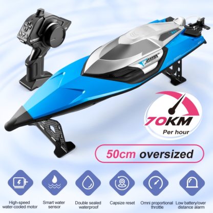 S2 Waterproof High Speed RC Speedboat Toy Boat(Blue) - Image 2