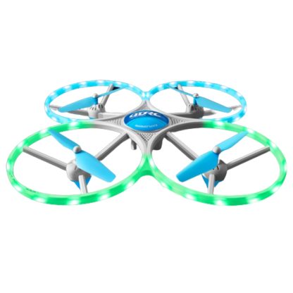 V7 Lighting Edition Four-Axis Remote Control Aircraft Drone, Specification:With 4K Camera(Blue)