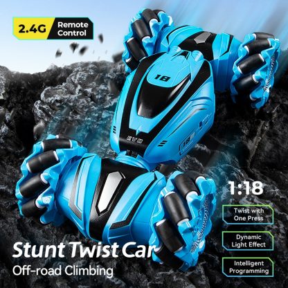 JJR/C Q110 2.4G Remote Control Stunt Climbing Drift Twist Car(Blue) - Image 3