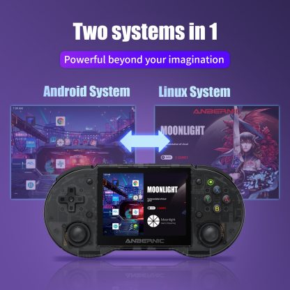 ANBERNIC RG353P Handheld Game Console 3.5 inch Screen Android Linux System 16G+256G(Black) - Image 3