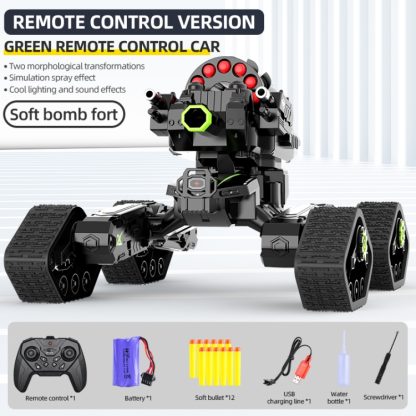 DM-388 Four-wheel Combat Crawler Spray Remote Control Vehicle, Specification:Single Control Soft Bomb(Green) - Image 3