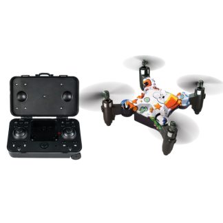 DH-120 Luggage Mini Folding Quadcopter RC Air Vehicle Drone, Specification:Standard Without Lens(Graffiti)
