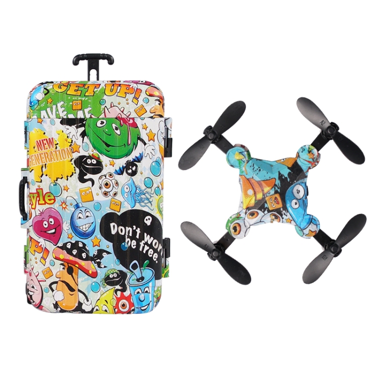 DH-120 Luggage Mini Folding Quadcopter RC Air Vehicle Drone, Specification:Standard Without Lens(Graffiti) - Image 2