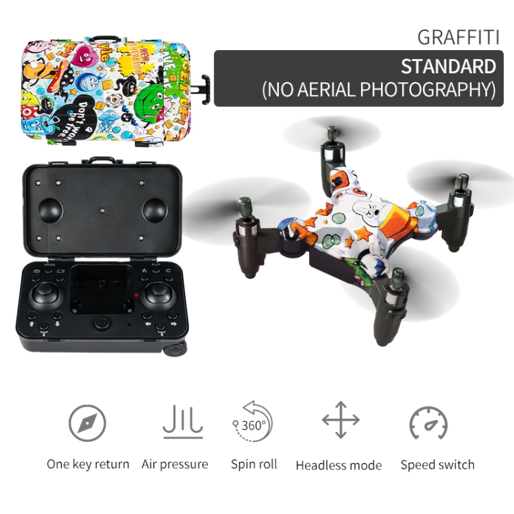 DH-120 Luggage Mini Folding Quadcopter RC Air Vehicle Drone, Specification:Standard Without Lens(Graffiti) - Image 3