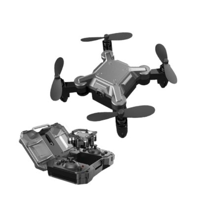 DH-120 Toolbox Mini Folding Quadcopter RC Air Vehicle Drone, Specification:200W Camera(Titanium Grey)